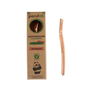 pandoo Augenbrauen-Rasierer Rosegold Augenbrauen-Rasierer aus Metall | inkl. 4 Klingen | 2 Farben