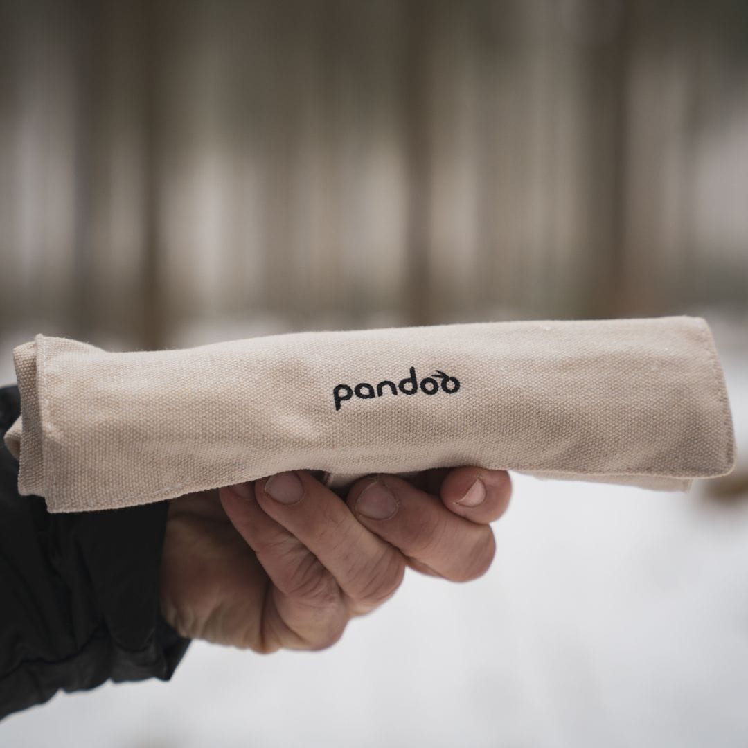 Pandoo Bambus Besteck Set - Nachhaltiges Picknickbesteck Mit Tasche