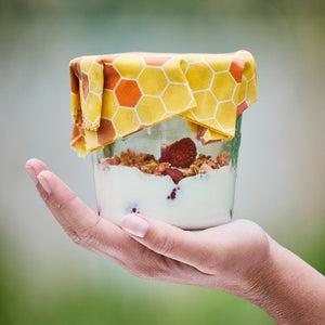 pandoo Bienenwachstuch Bienenwachstücher Starter Set (3 Größen) - Ersetzt Plastikfolie
