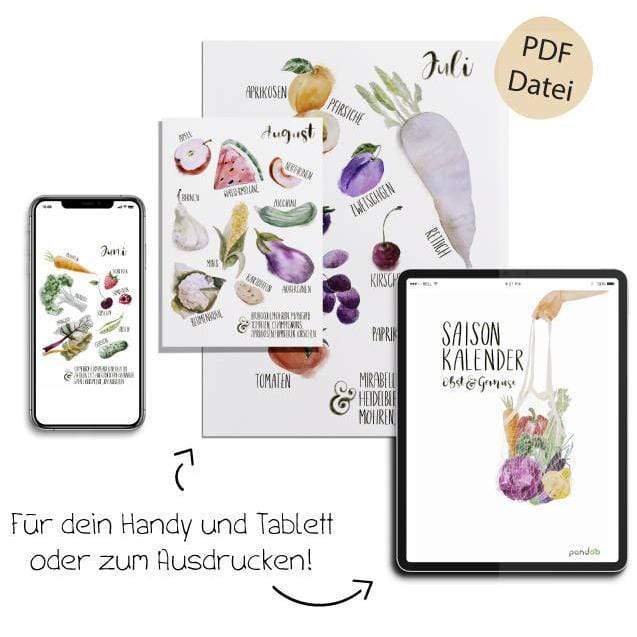 pandoo Gemüsenetz Obst- und Gemüsenetze | 3er- und 6er-Set | Bio Baumwolle