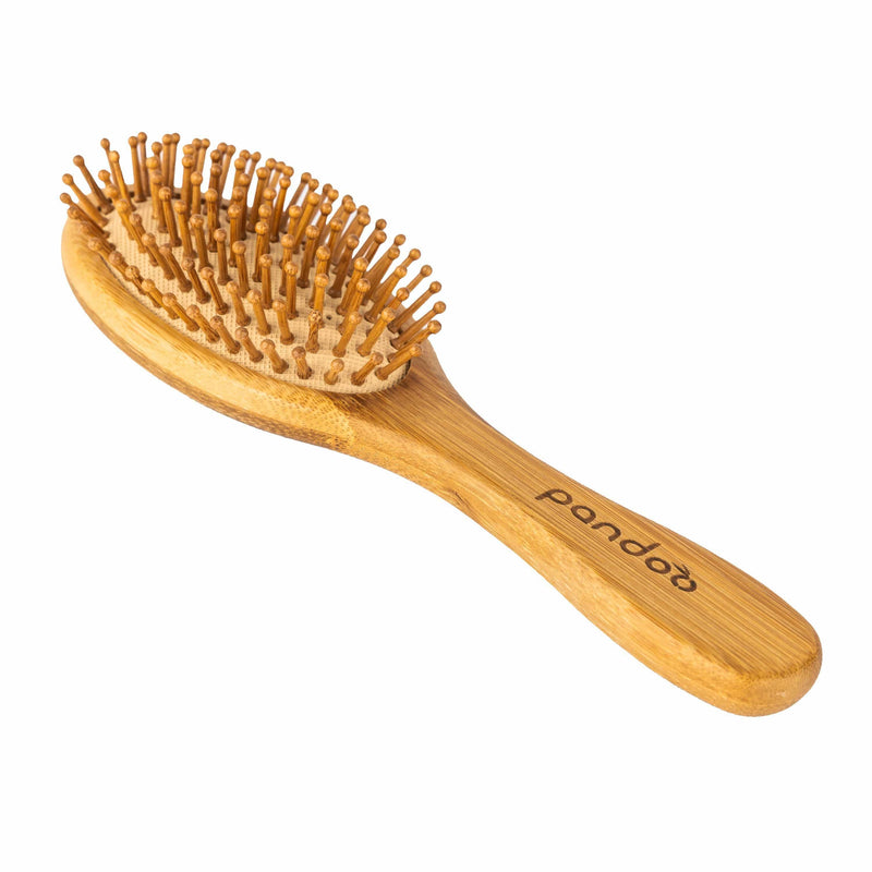 pandoo Haarbürste Bambus Haarbürste mit Naturborsten