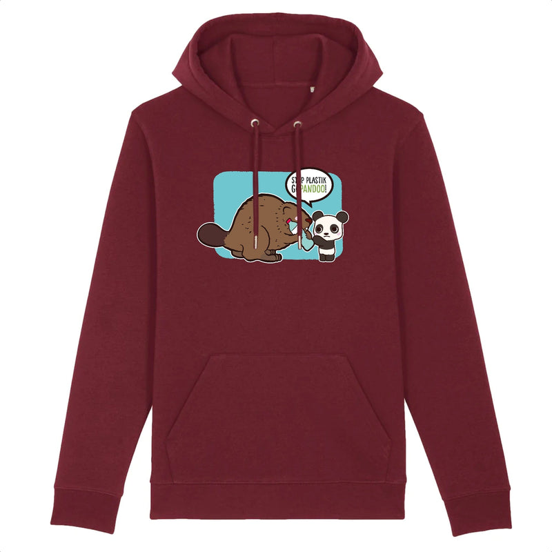 pandoo Hoodie - CRUISER - Stanley - DTG Hoodie Stop Plastik aus Bio-Baumwolle | Unisex | Bieber