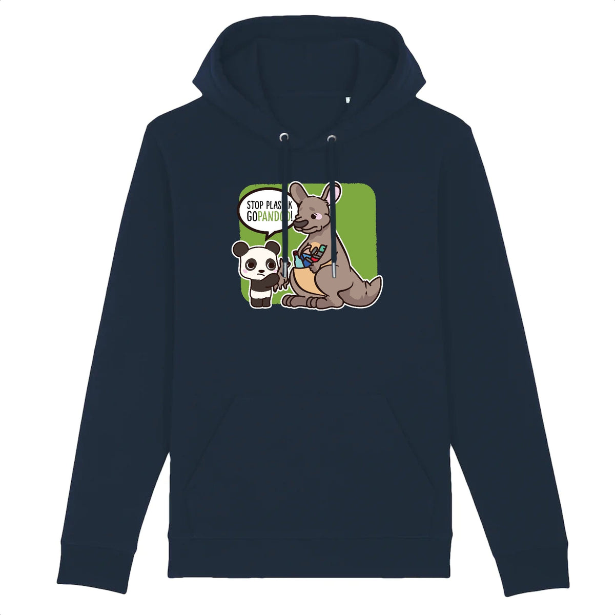 pandoo Hoodie - CRUISER - Stanley - DTG Hoodie Stop Plastik aus Bio-Baumwolle | Unisex | Känguru