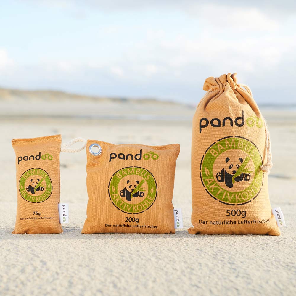pandoo Lufterfrischer Natürliche Lufterfrischer mit Bambus Aktivkohle | 75g, 200g oder 500g