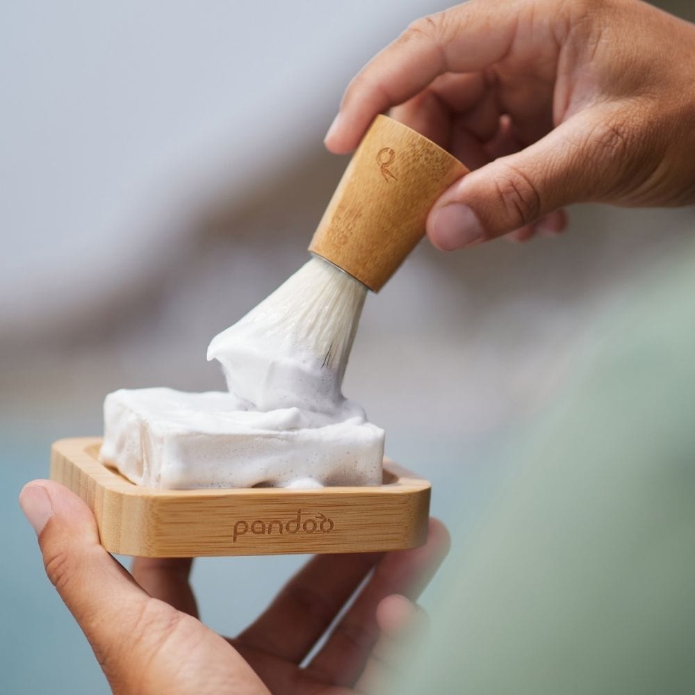 pandoo Rasierpinsel Rasierpinsel aus Bambus