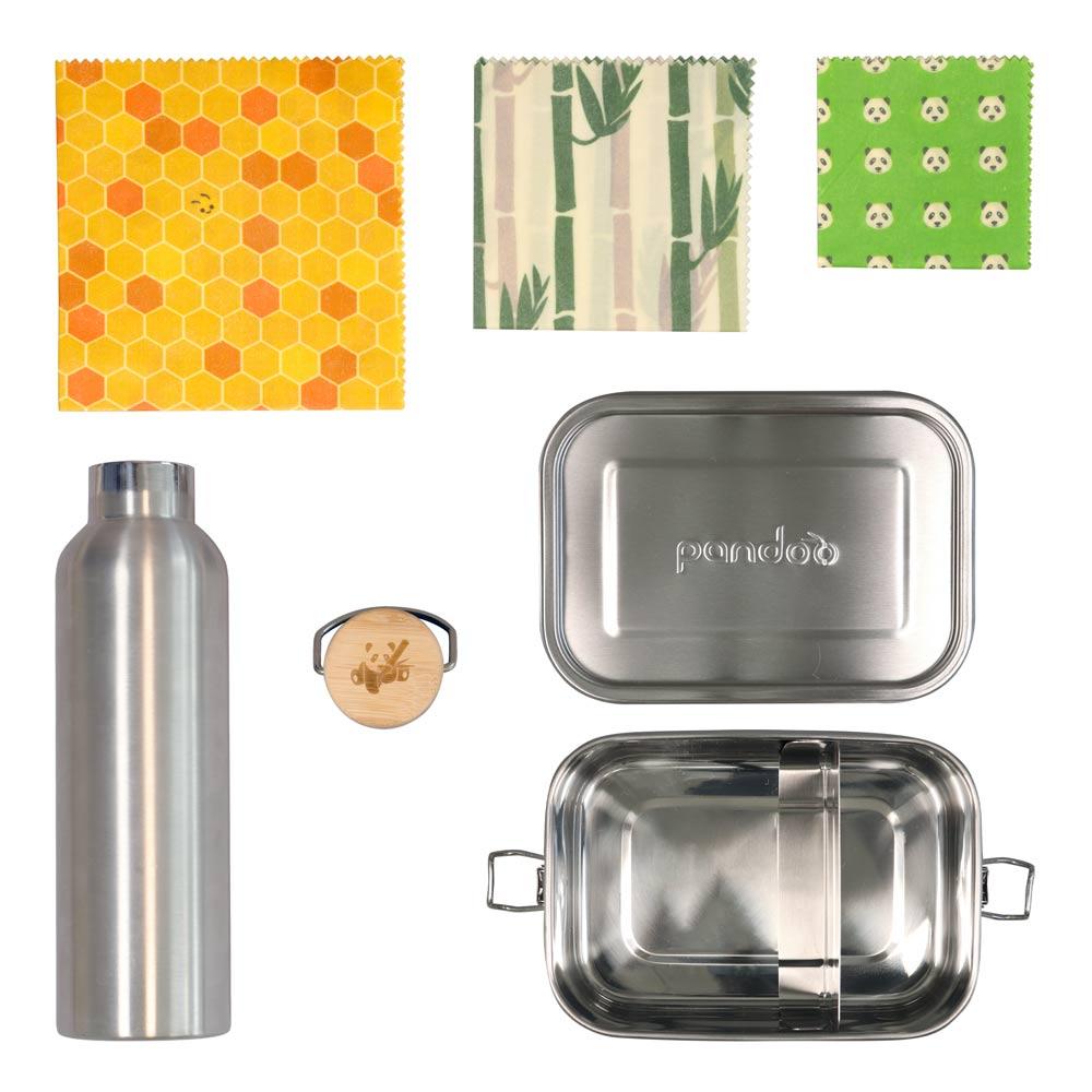 pandoo Set Set für unterwegs | nachhaltige Alternativen für unterwegs