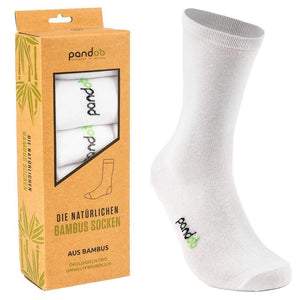 pandoo Socken 35 - 38 / Weiß Bambus Business Socken - 6er Pack