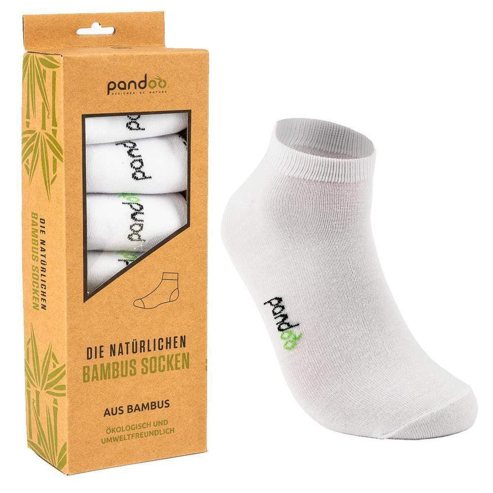 pandoo Socken 35 - 38 / Schwarz Bambus Sneaker Socken - 6er Pack