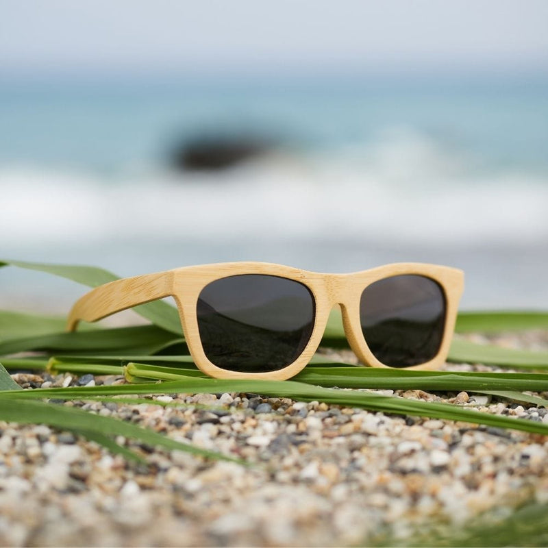 Bambus Sonnenbrille Unisex | UV400 | Schwarz - pandoo