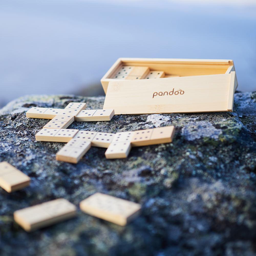 pandoo Spiel Domino Doppel 6 aus Bambus
