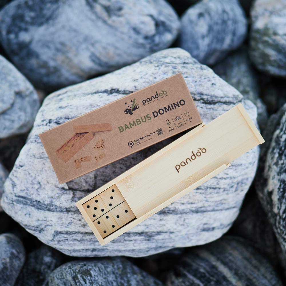 pandoo Spiel Domino Doppel 6 aus Bambus