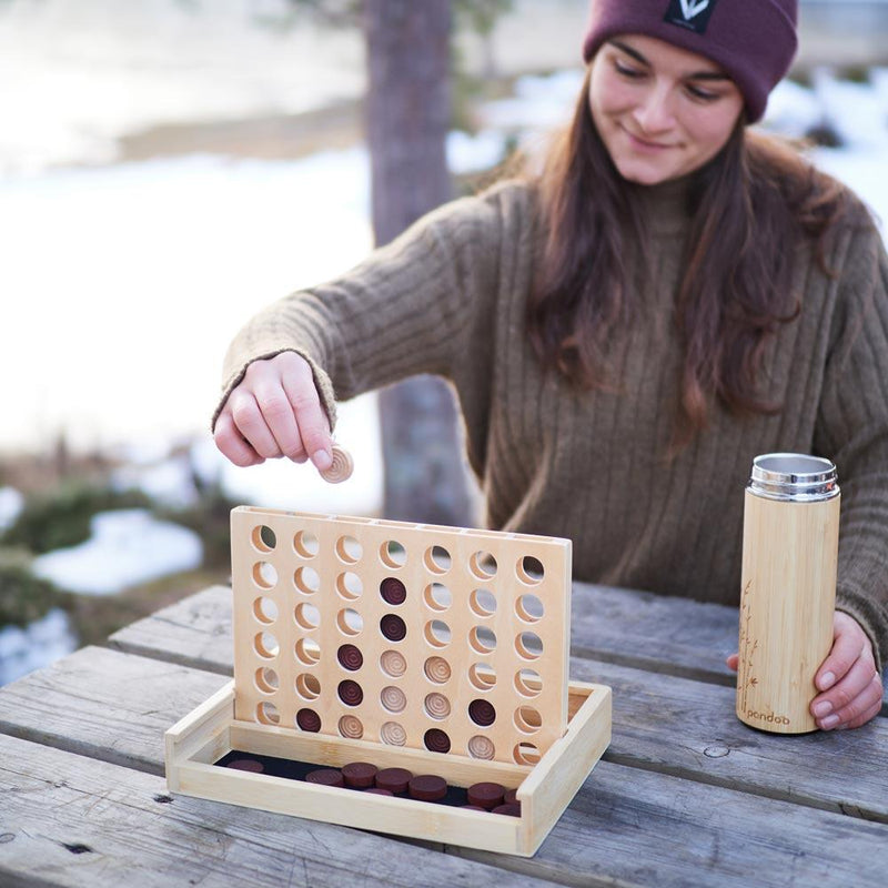 pandoo Spiel Vier Gewinnt aus Bambus
