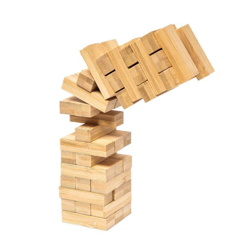 pandoo Spiel Wackelturm aus Bambus