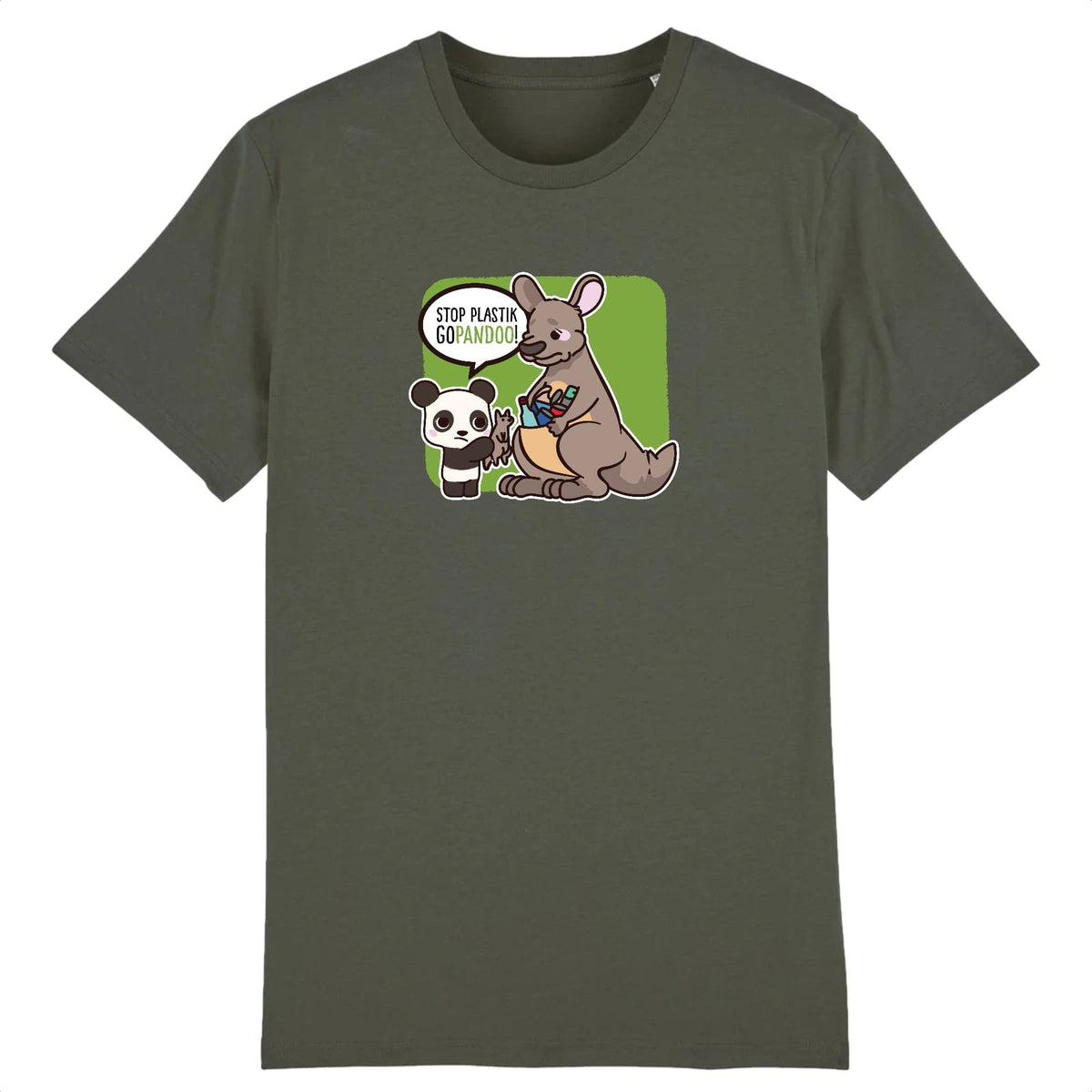 pandoo Stanley/Stella Rocker - DTG T-Shirt Stop Plastik aus Bio-Baumwolle | Unisex | Känguru