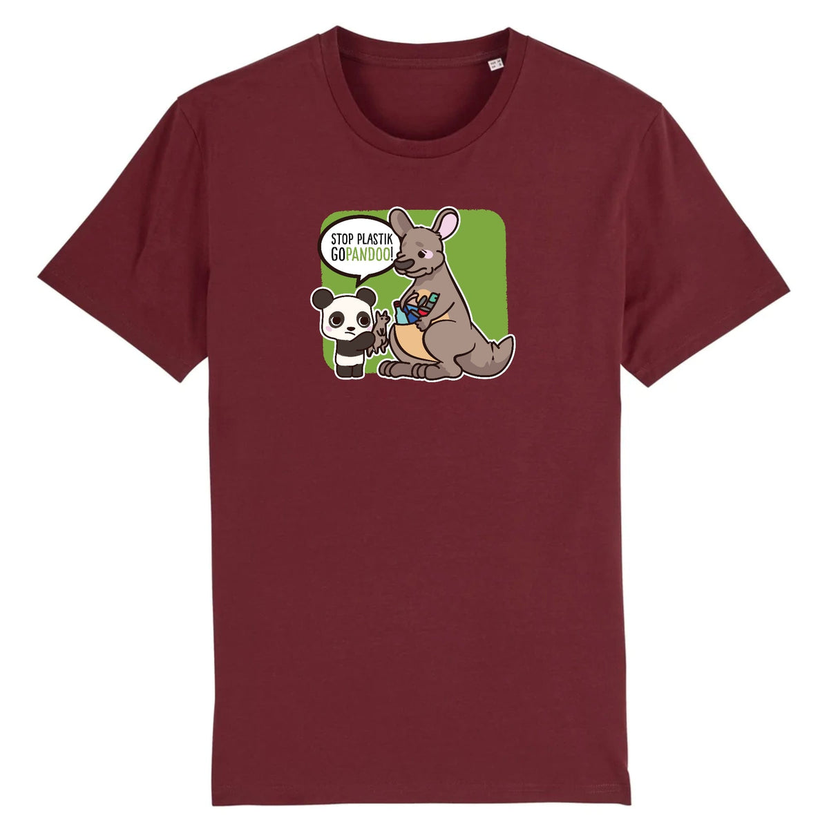 pandoo Stanley/Stella Rocker - DTG T-Shirt Stop Plastik aus Bio-Baumwolle | Unisex | Känguru