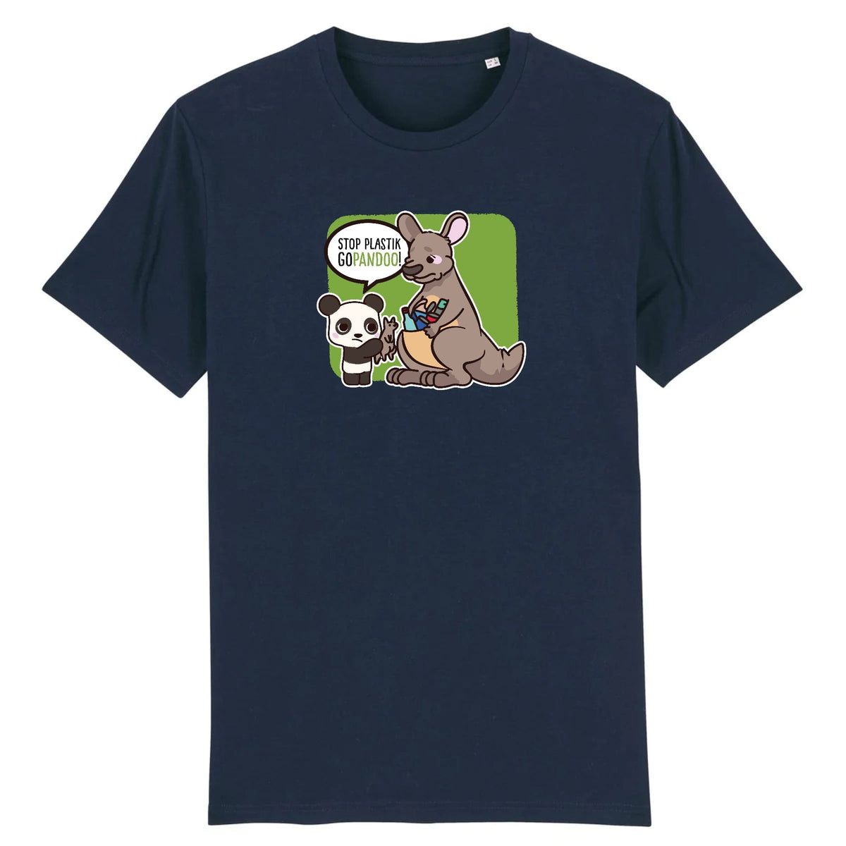 pandoo Stanley/Stella Rocker - DTG T-Shirt Stop Plastik aus Bio-Baumwolle | Unisex | Känguru