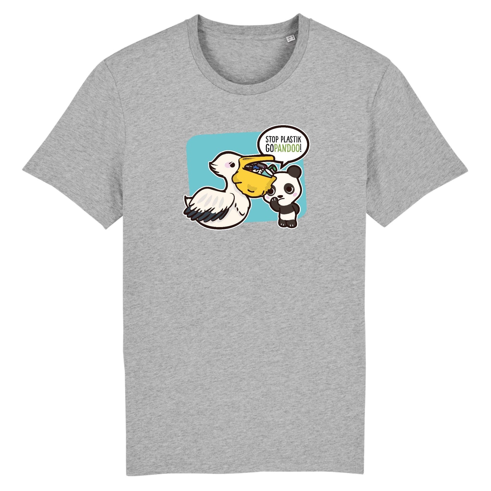 pandoo Stanley/Stella Rocker - DTG T-Shirt Stop Plastik aus Bio-Baumwolle | Unisex | Pelikan