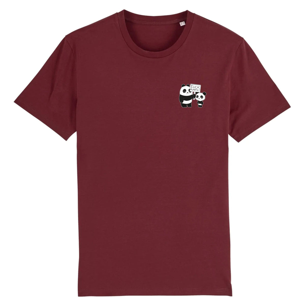 pandoo Stanley/Stella Rocker - DTG XS / Bordeauxrot Bio-Baumwolle T-Shirt Fuck Plastic | Unisex | 7 Farben