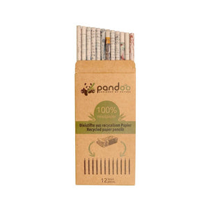 pandoo Stifte 12 Bleistifte 12 Bleistifte aus recyceltem Zeitungspapier