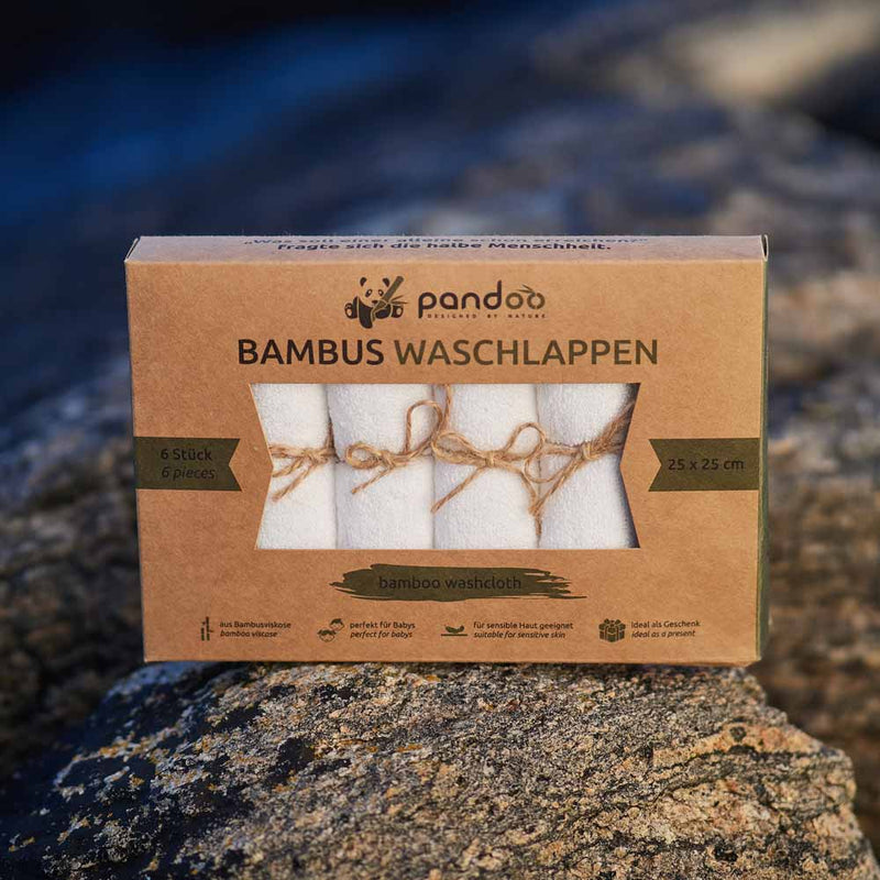 Bambus Waschlappen 6er Set – weich & wiederverwendbar