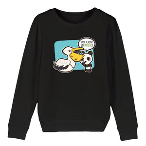 T-Pop Child Sweat-shirt Mini Changer - Stanley/Stella - DTG 3-4 years / Black Kinder Sweat-Shirt | Pullover aus Bio-Baumwolle | Unisex | Pelikan