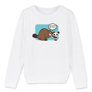 T-Pop Child Sweat-shirt Mini Changer - Stanley/Stella - DTG 3-4 years / White Kinder Sweat-Shirt | Pullover aus Bio-Baumwolle | Unisex | Bieber