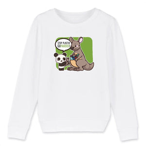 T-Pop Child Sweat-shirt Mini Changer - Stanley/Stella - DTG 3-4 years / White Kinder Sweat-Shirt | Pullover aus Bio-Baumwolle | Unisex | Känguru