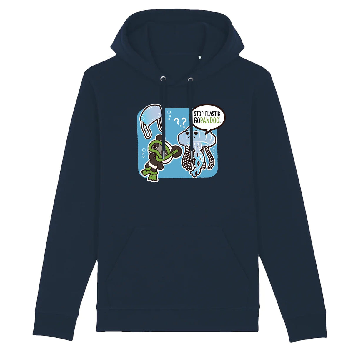T-Pop Hoodie - CRUISER - Stanley - DTG Hoodie Stop Plastik aus Bio-Baumwolle | Unisex | Qualle