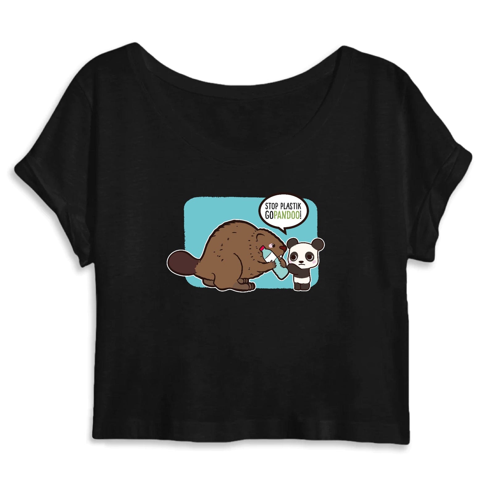 T-Pop Mantis - Crop top - DTG S / White Crop Top aus Bio-Baumwolle | Bieber