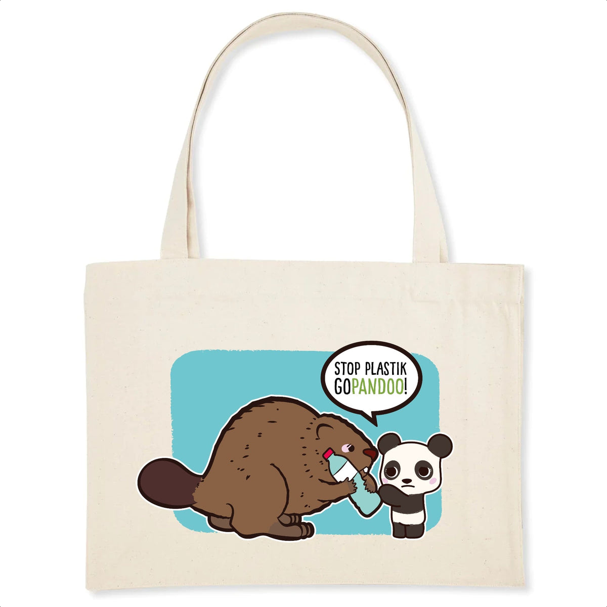 T-Pop Shopping Bag Stanley/Stella blanc cassé - DTG Unique / White Einkaufstasche aus Bio-Baumwolle | Bieber