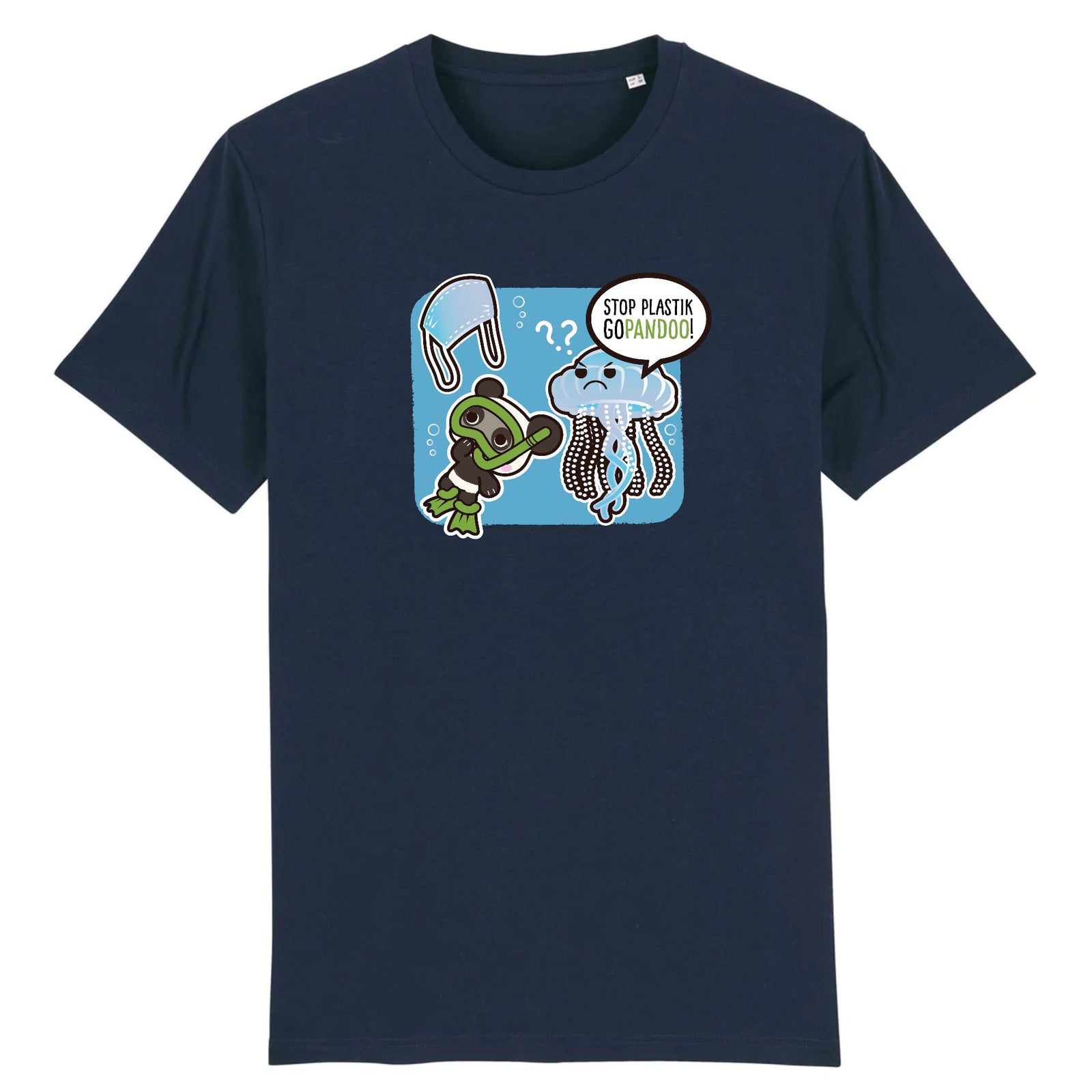 T-Pop Stanley/Stella Rocker - DTG XS / Grey T-Shirt Stop Plastik aus Bio-Baumwolle | Unisex | Qualle