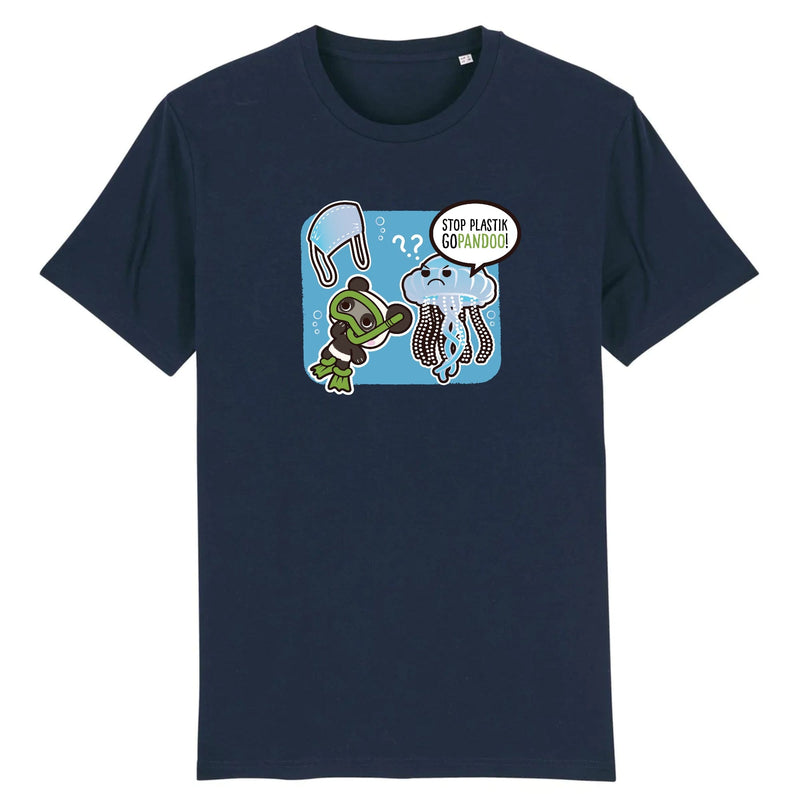 T-Pop Stanley/Stella Rocker - DTG XS / Navy T-Shirt Stop Plastik aus Bio-Baumwolle | Unisex | Qualle