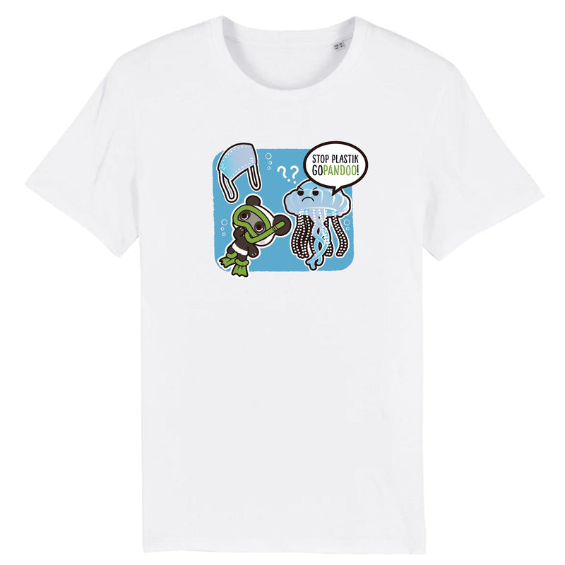 T-Pop Stanley/Stella Rocker - DTG XS / White T-Shirt Stop Plastik aus Bio-Baumwolle | Unisex | Qualle