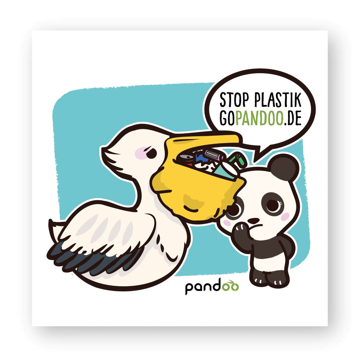 T-Pop Sticker carrés - 20 - Vinyle 5 cm / White Sticker | 20 Stück | Pelikan