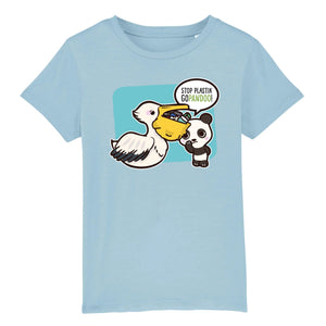 T-Pop T-shirt Enfant BIO - Mini Creator - DTG 3-4 years / Blue Kinder T-Shirt | Shirt aus Bio-Baumwolle | Unisex | Pelikan