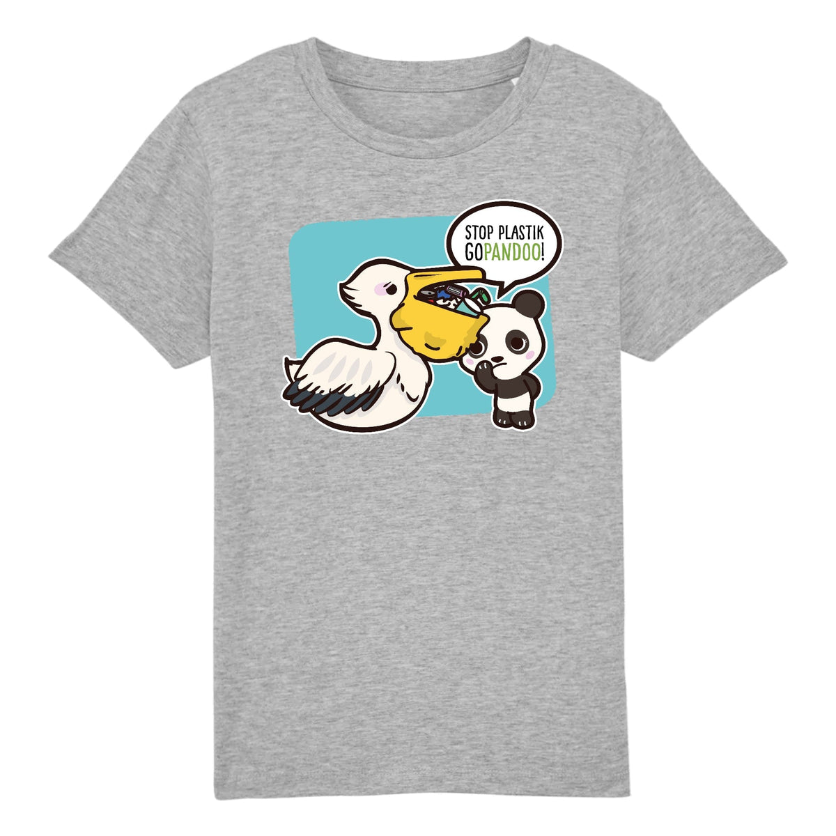 T-Pop T-shirt Enfant BIO - Mini Creator - DTG 3-4 years / Grey Kinder T-Shirt | Shirt aus Bio-Baumwolle | Unisex | Pelikan