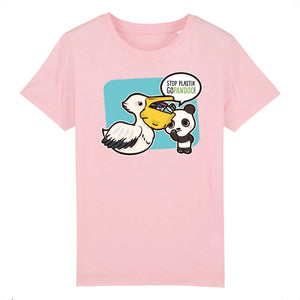 T-Pop T-shirt Enfant BIO - Mini Creator - DTG 3-4 years / Pink Kinder T-Shirt | Shirt aus Bio-Baumwolle | Unisex | Pelikan