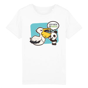 T-Pop T-shirt Enfant BIO - Mini Creator - DTG 3-4 years / White Kinder T-Shirt | Shirt aus Bio-Baumwolle | Unisex | Pelikan