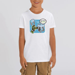 T-Pop T-shirt Enfant BIO - Mini Creator - DTG 3-4 years / White Kinder T-Shirt | Shirt aus Bio-Baumwolle | Unisex | Qualle