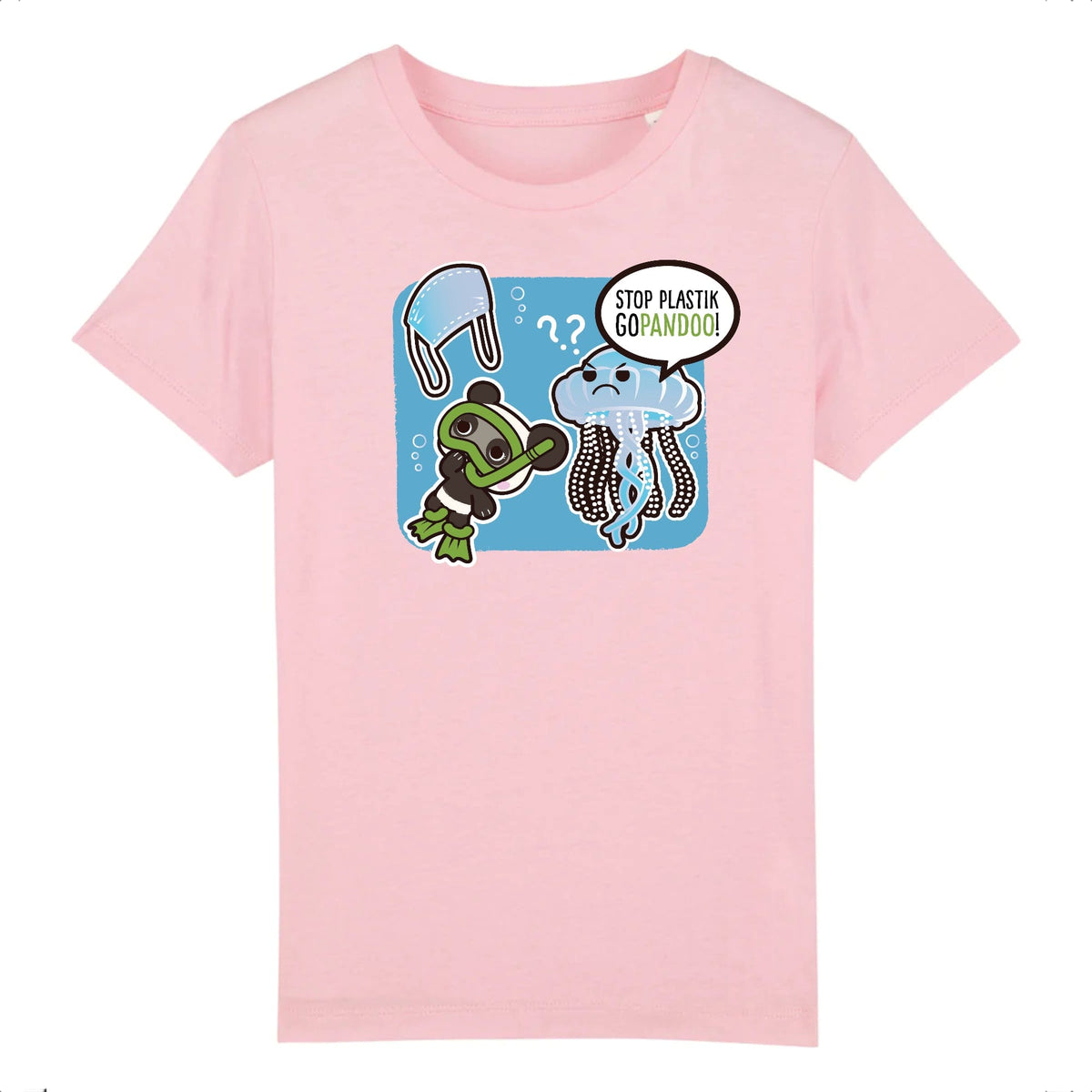T-Pop T-shirt Enfant BIO - Mini Creator - DTG Kinder T-Shirt | Shirt aus Bio-Baumwolle | Unisex | Qualle