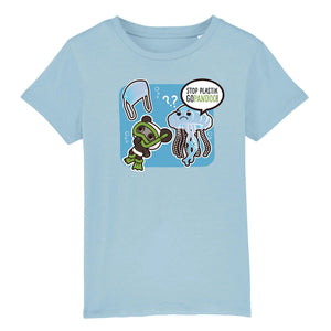 T-Pop T-shirt Enfant BIO - Mini Creator - DTG Kinder T-Shirt | Shirt aus Bio-Baumwolle | Unisex | Qualle